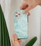 Burga Luxury Styled Giltter iPhone 17 Pro Max Case Compatible with Double Layer Silicone Protective Case Uluwatu Waves