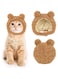 JOICEE Cute Cat Costume Warm Bear Hat for Cat Adjustable Soft Small Pet Headwear Bear Hat for Cat Puppy Dog (Brown)