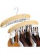 SYOSI 2 Pcs Bra Hangers, Underwear Hangers Wooden Hangers for Tank Tops/Bras/Ties/Belt/Camisole with 360&deg; Rotating &amp; 24 Foldable Metal Hooks