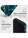 جراب Mobcos المميز لهاتف iPhone 17 Pro Max بلون الرخام الأزرق المخضر، متوافق مع غطاء صلب مزدوج الطبقات مع حماية من السيليكون - غطاء مقاوم للخدوش والصدمات