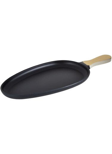 Harmony Melamine Horeca Oval Shape Plate With Handle Black