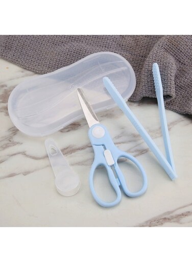 scissors, household children's scissors for cutting meat and vegetables, portable food scissors set. Used as preparation tools for baby complementary foods and for the elderly.