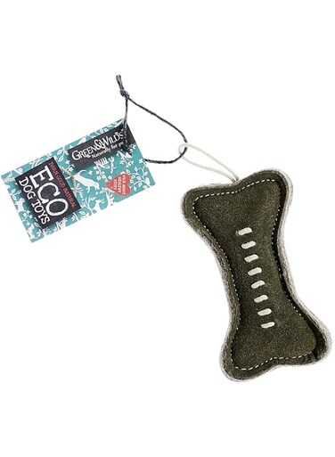 All-Green Green&amp;Wilds Bone Dog Toy - GREEN/16CM