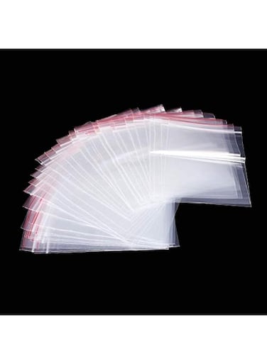&rdquo;N/A" Plastic Poly Zipper Bag, 6.3 X 9.1 Inch, (Pack of 100) Clear Poly Zipper Bags Resealable Ziplock Storage Plastic Bag for Jewelry, Crafts (6.3 * 9.1)