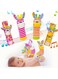 YLMKDE Wrist Rattles Baby Socks Baby Toys Set Soft Sensory Toys for Babies Cartoon Animal Rattles Sock Early Development Toy Baby Shower Birth Gift for Newborn Infant Baby Boy Girl 0 to 3 Years Old