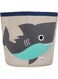 3 Sprouts Canvas Storage Bin - Laundry and Toy Basket for Baby and Kids, SHARK
