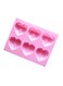 Heart Shape Silicone Mold For Baking Mousse Cake Pink 22 x 17 x 2cm