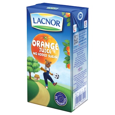 Lacnor No Added Sugar Orange Juice, 125ml