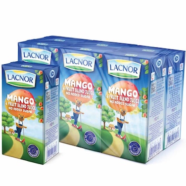 لاكنور عصير بمزيج المانغو والفواكه بدون إضافة سكر 125 ملل حزمة من 6