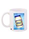Mayo Bottle Printed Coffee Mug White/Blue/Yellow
