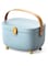 Azonee Medicine Box with Latch Lock, Oval Plastic Storage Organizer for Pills and Medication, Double Layers Multi-Grid Design, Large Capacity, 11.10&quot; X 8.66&quot; X 7.48&quot; (Blue)