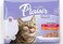 Plaisir Cats Chunks in Gravy 4 Pouches Pet Food of 85G, Wet Cat Food, 2x Chicken, 2x Beef, Veterinary Formulated Food for Cats, Healthy Adult Cat Food