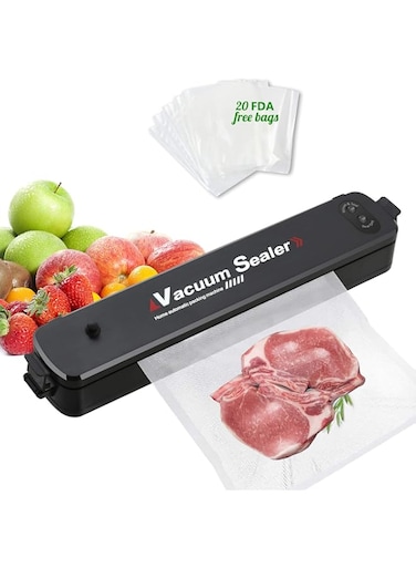 TIRI SMART Vacuum Sealer Machine- Automatic Food Sealer,Includes 20 Food Grade Food Slear Bags,Food Vacuum Air Sealing System for Food Preservation Storage Saver (New Updated)