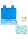 Snack Attack TM Lunch Box Bento Blue Color for Kids 4or6 Convertible Compartments  BPA FREE  LEAKPROOF  Dishwasher Safe  Back to School Season  Made of Triton  Spaceman (Arctic Blue)