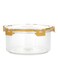 550 ML Round Airtight Container With A Lid-RF11254 Plastic Container With A Silicone Sealing Ring Fitted Lid Transparent TRANSPARENT