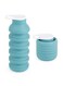 Silicone Water Bottle &acirc;&euro;&ldquo; Foldable Travel Water Bottle Leakproof, BPA Free, Portable &amp; Space-Saving &acirc;&euro;&ldquo; Perfect for Gym, Hiking,Travel(carabiner and cleaning brush),Light green