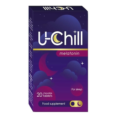 U-Chill Melatonin Chewable Tablets - Fruit Flavour, Pack of 20&rsquo;s