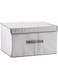 HALAMODO Large Storage Bins with Lids, Shelf Basket, Decorative Storage Container for Wardrobe Closet Shelves, Bins for Closet Organization Storage Box(46.5x36x26.5cm)