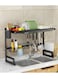 Dish Drying Rack Over The Sink Dish Rack 2 Tier Stainless Steel Dish Rack Large Dish Drainer For Kitchen Organizer Storage Space Saver Black