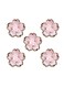 Cherry Blossom Glass Plate, Sauce Plate, Cherry Blossom Shape Mini Plate, Seasoning Plate for Dipping Sauce, Appetizer, Sushi, Dessert (Golden Edge, 5PCS)