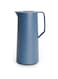 Emsa N41703 Motiva Vacuum Jug   1 Litre Quick Press Closure 12 Hours Hot, 24 Cold Glass Bulb Made in Germany Nordic Design North Blue