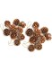 18 Pcs Natural with String Golden Pinecone Christmas Tree Hanging Ornament for Wreath Garlands Decoration Natural Pine Cones With String for DIY Crafts Home Decoration (Gold)