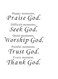 COOLBABY Wall Sticker Home Decor Praise Search Worship Trust God Be Thank You Quotes Christian Bless Sayings PVC Decals Living Room Wall Picture 43 x 58 cm