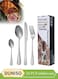 24 Pcs Stainless Steel Cutlery Set, Western Style Kitchen Utensil Set, Mirror Polished Tableware Set, With Knife, Fork, Spoon, Suitable For Family Dining, Kitchen&iuml;&frac14;&OElig;Gatherings, Silver