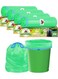 Premium OXO Biodegradable Drawstring Garbage Bag, 60 Bags, 60x81cm, Green, Heavy Duty Leak Proof Lavender Scented Trash Bags for Home and Office Use