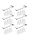 JMIATRY 6 Pack Wine Glass Rack, Wall Mounted Wine Rack, 11" Shelf Wine Cup Display Stand, Metal Hanging Wine Glass Holder Great for Bar and Kitchen, Black