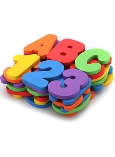 SKEIDO 36Pcs/Set Alphanumeric Letter Bath Toy 3D Puzzle Baby Bath Toys Soft EVA Kids Baby Water Toys For Bathroom Early Educational Toy