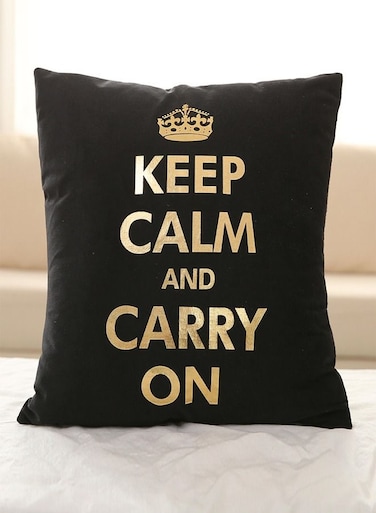 Polyester Cushion Covers Decor Throw Pillow Cover Gold Quote Printed Decorative Pillowcase Cushion Cover for Bedroom Sofa Car Home Decor 45x45 cm