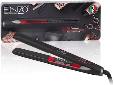 PrecisionWare Enzo EN-5183, Advanced Titanium Technology For Sleek, Smooth, Styled Hair, Adjustable Temperature, Quick Heat-Up, Non-Slip Grip, 360&deg; Swivel Cord, International Version