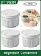 3 Pack Vegetable Storage Containers with Drain Tray, Reusable PP Produce Keepers for Garlic, Onion, Ginger, Herbs, Moisture-Control Freshness Boxes for Refrigerator