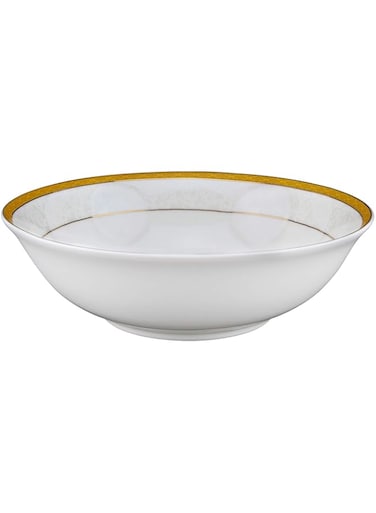 Shallow Porcelain Palazzo Bowl With Gold Rim, White, 23 Cm, Ts-L1-34
