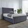 Sleepy Sanctuary Upholstered Twin Size Bed (120 X 200 CM) Grey Color