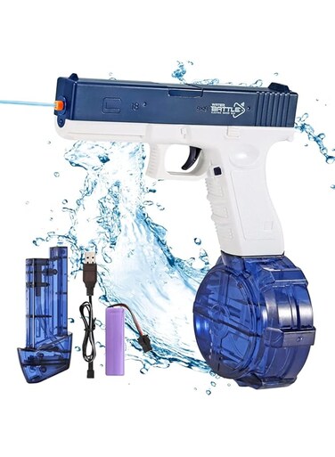 Moonmen Electric Water Guns for Kids, Automatic Squirt Guns for Boys Water Soaker Gun Toy, Water Squirters for Kids &amp; Adults Summer Pool Beach Party Water Blasters for Kids (Blue)