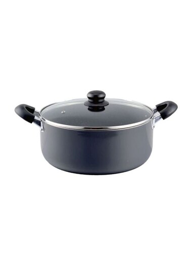 Aluminum Casserole With Lid Black 30cm
