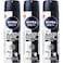 Nivea Men Antiperspirant Spray for Men, Black &amp; White Invisible Protection Original, 3x150ml