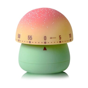 Kitchen Timer, Cute Mushroom Timer for Kids, Wind Up 60 Minutes Manual Countdown Timer for Classroom, Home, Study and Cooking(Color:GREEN)