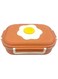 Stainless Steel Lunch Box For Kid School,With Two Compartment Divided Lunch And Spone, Leakproof, Dishwasher Safe (orange, 23 * 16.5 * 7)
