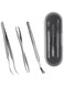 Tick Remover Kit - Stainless Steel Tick Removal for Humans and Pets - Tick Tweezers for Safe and Complete Removal of Big and Small Ticks for Cats and Dogs - Removal Kit with Storage Pouch