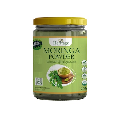 Heritage Organic Moringa Powder, 200 Gm