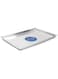 Vague Rectangular Aluminium Kunafa Tray, 21 cm x 30 cm Size, Silver
