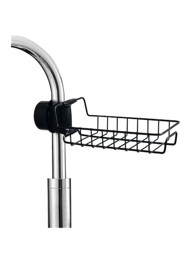 Showay Kitchen Faucet Rack Household Stainless Steel Perforated Rag Sponge Brush Drain Sink Storage