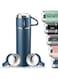 ELTERAZONE Vacuum Insulated Flask 500ml/17.6oz Stainless Steel Thermo Bottle with Cup for Coffee Water Hot and Cold Drink Flasks. (Blue)