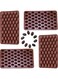 Onwon 4 x 55 Mini Coffee Beans Chocolate Mold Candy Ice Cube Jelly DIY Cake Decoration Food-Grade Silicone Bakeware Mould Baking Molds