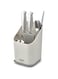 Joseph Joseph Duo Kitchen Sink Cutlery Drainer with Knife Slot, Kitchen Sink Drying Rack Cutlery Organizer, Grey