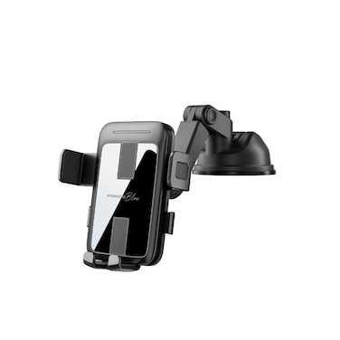 Porodo Blue Cradle Suction Car Phone Holder Multi Surface Mount Adjustable 4.5 to 6.5 Inch Devices