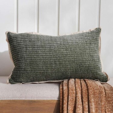 Home Olive Feather Filled Cushion 30X50cm